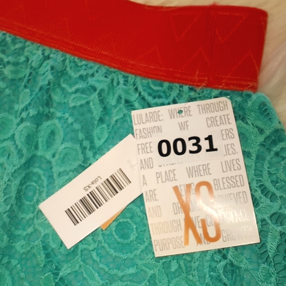 LulaRoe Lola Lace A line Midi Skirt-#0031 - Picture 5 of 8